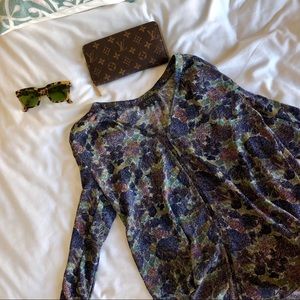 ASTR multicolor long sleeve blouse